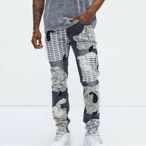 NovaMen Miguel Patch Skinny Jeans